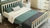 solid shaker, white wooden bed frame