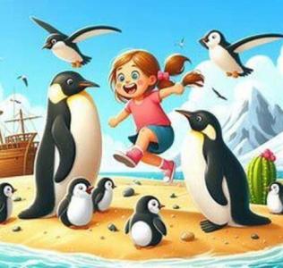 Monica's dream with penguins.