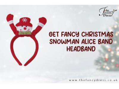 GET FANCY CHRISTMAS SNOWMAN ALICE BAND HEADBAND