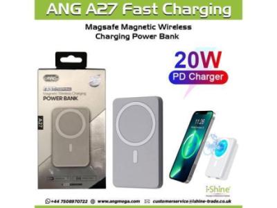 Buy Bulk ANG A27 Fast Charging Magsafe Magnetic Wireless Charging Power Bank in UK