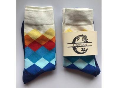 Personalised socks, custom label sock, multi coloured sock