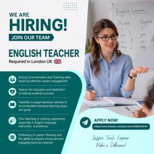 English Teacher Required in London