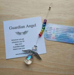 Guardian angel, suncatcher, chakra colours, angel hanger,window decoration,