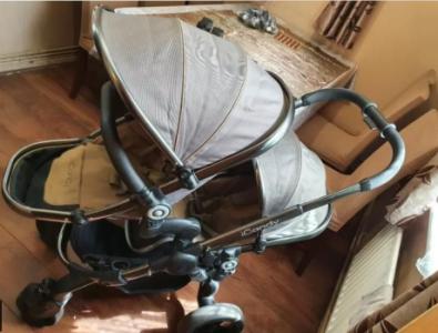 iCandy Peach Twin Pushchair in khaki/olive