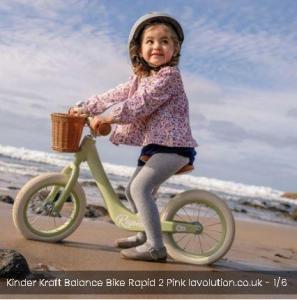Kinder Kraft Balance Bike Rapid 2 Pink lavolution.co.uk