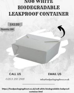 White Biodegradable Leakproof Containers: The Perfect Food Packaging Solution