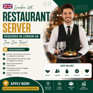 Restaurant Server Required in London