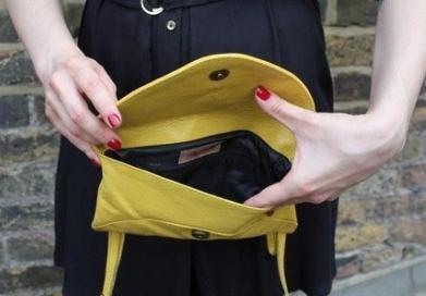 YELLOW CLUTCH BAG NOW AT £39.00 - GENUINE LEATHER - ODILYNCH