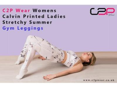Buy C2P Wear Womens Calvin Printed Ladies Stretchy Summer Gym Leggings Online