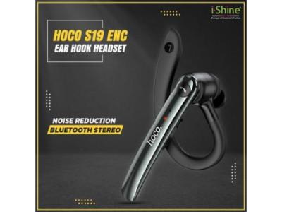 Buy Bulk HOCO S19 ENC Noise Reduction Bluetooth Stereo Ear Hook Headset in Ireland