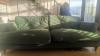 Green velvet 4 seater sofa