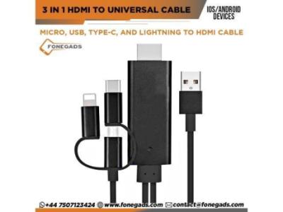 Buy Bulk 3 In 1 HDMI To Universal Cable in UK