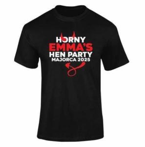 Personalised Horny Hen Party Hen T-Shirt
