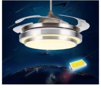 NEW Style RETRACTABLE BLADE Folding Ceiling Fan 3 LED Light