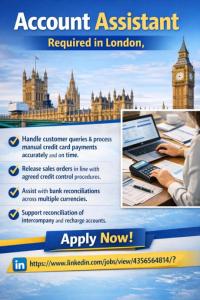 Account Assistant Required in Dubai