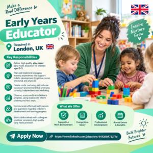 Early Years Educator Required in London