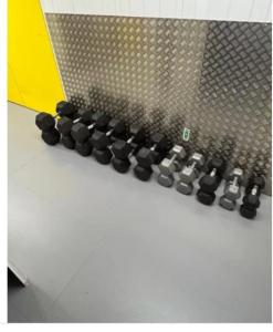 Full Home Gym Setup (Barbells, Dumbbells, Racks, Bench etc.)