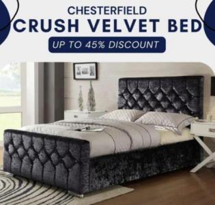 Buy Chesterfield Crushed Velvet Bed