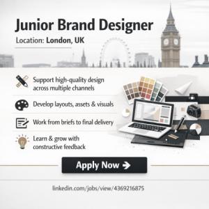 Junior Brand Designer Required in London