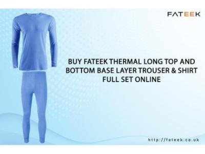 Buy Fateek Thermal Long Top and Bottom Base Layer Trouser & Shirt Full Set Online