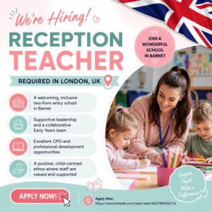 Reception Teacher Required in London
