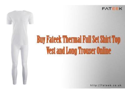 Buy Fateek Thermal Full Set Shirt Top Vest and Long Trouser