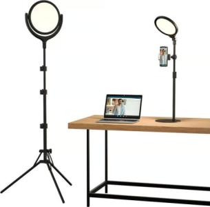 Dual Professional Video Lights + Stands + Phone Holder