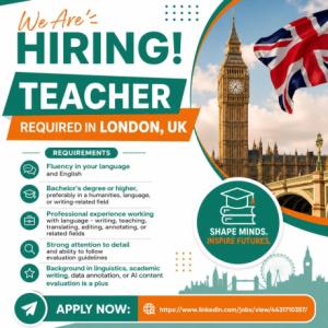 Teacher Required in London