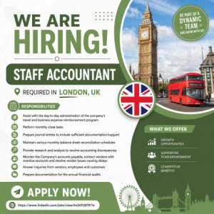 Staff Accountant Required in London