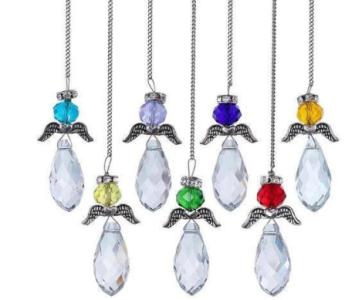 Crystal angel ornament in various colours, handmade