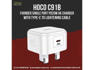 Buy Bulk HOCO C91B Founder Single Port PD20W UK Charger in UK