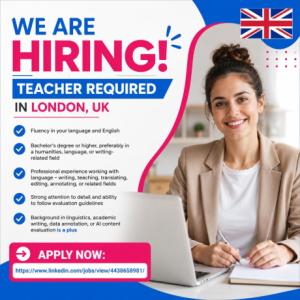 Teacher Required in London