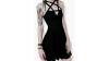 Gothic punk five-pointed star lace-up openwork skirt0202