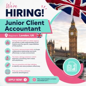 Junior Client Accountant Required in London