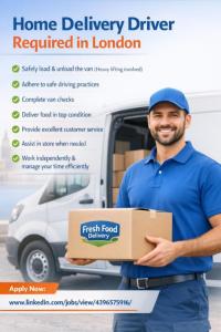 Home Delivery Driver Required in london