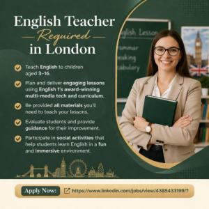 English Teacher Required in London