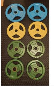 110kg olympic tri grip weight plates