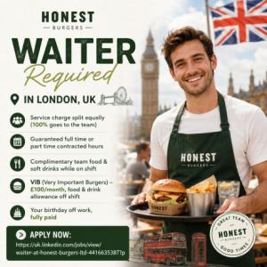 WAITER Required in Dubai