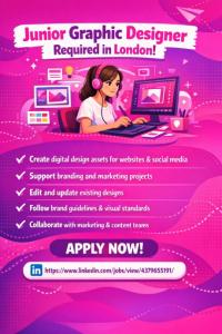Junior Graphic Designer Required in London