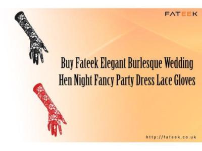Buy Fateek Elegant Burlesque Wedding Hen Night Fancy Party Dress Lace Gloves