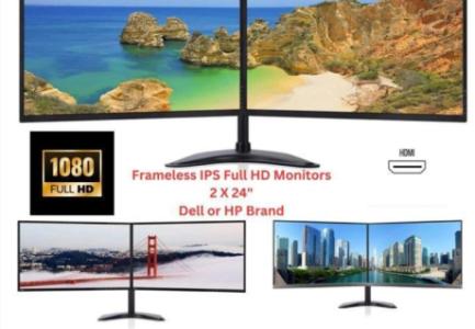 Dual Monitors - Refurbished & Ready to Work! (10% OFF)