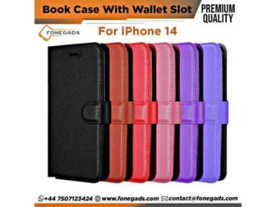 Buy Bulk IPhone 14 Book Case With Wallet Slot in UK