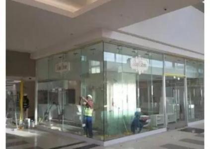 Modern glass shopfronts