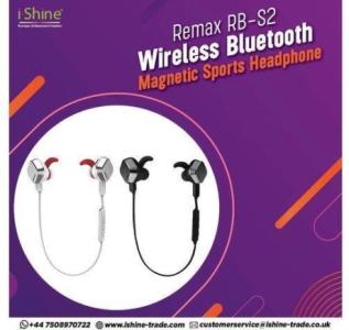 Buy Bulk Remax RB-S2 Wireless Bluetooth Magnetic Sports Headphone In UK