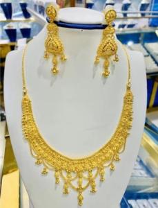 22ct Gold Filigree Necklace set | 2.50 Inches