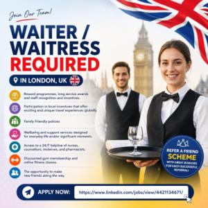 Waiter / Waitress Required in London