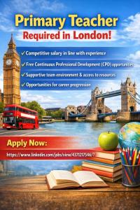 Primary Teacher Required in London