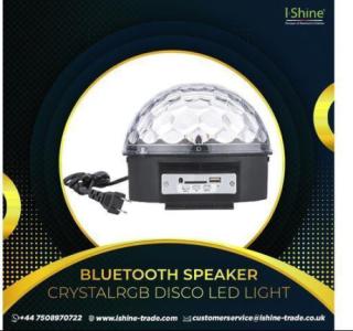 BLUETOOTH SPEAKER CRYSTAL RGB DISCO LED LIGHT IN UK