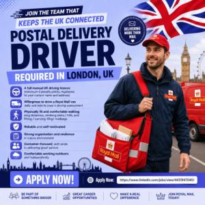 Postal Delivery Driver Required in London