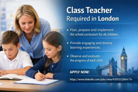 Class Teacher Required in London